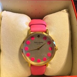 KATE SPADE METRO DOT BAZOOKA PINK WATCH NIB COMPLETE